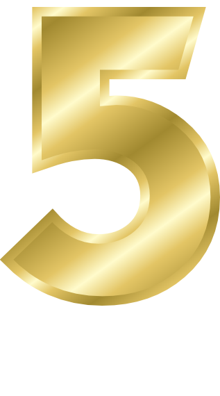 Number 5 Gold Number Signs Symbol Alphabets Numbers Gold Gold  HD Free Download