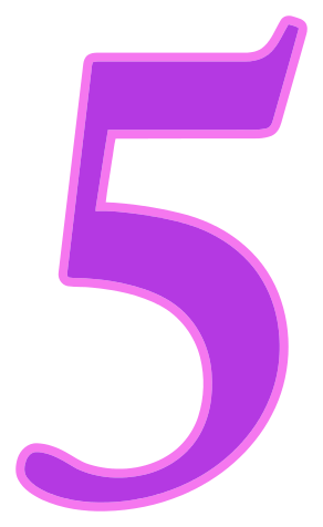 Number 5 Number Purple Signs Symbol Alphabets Numbers Color  HD Free Download