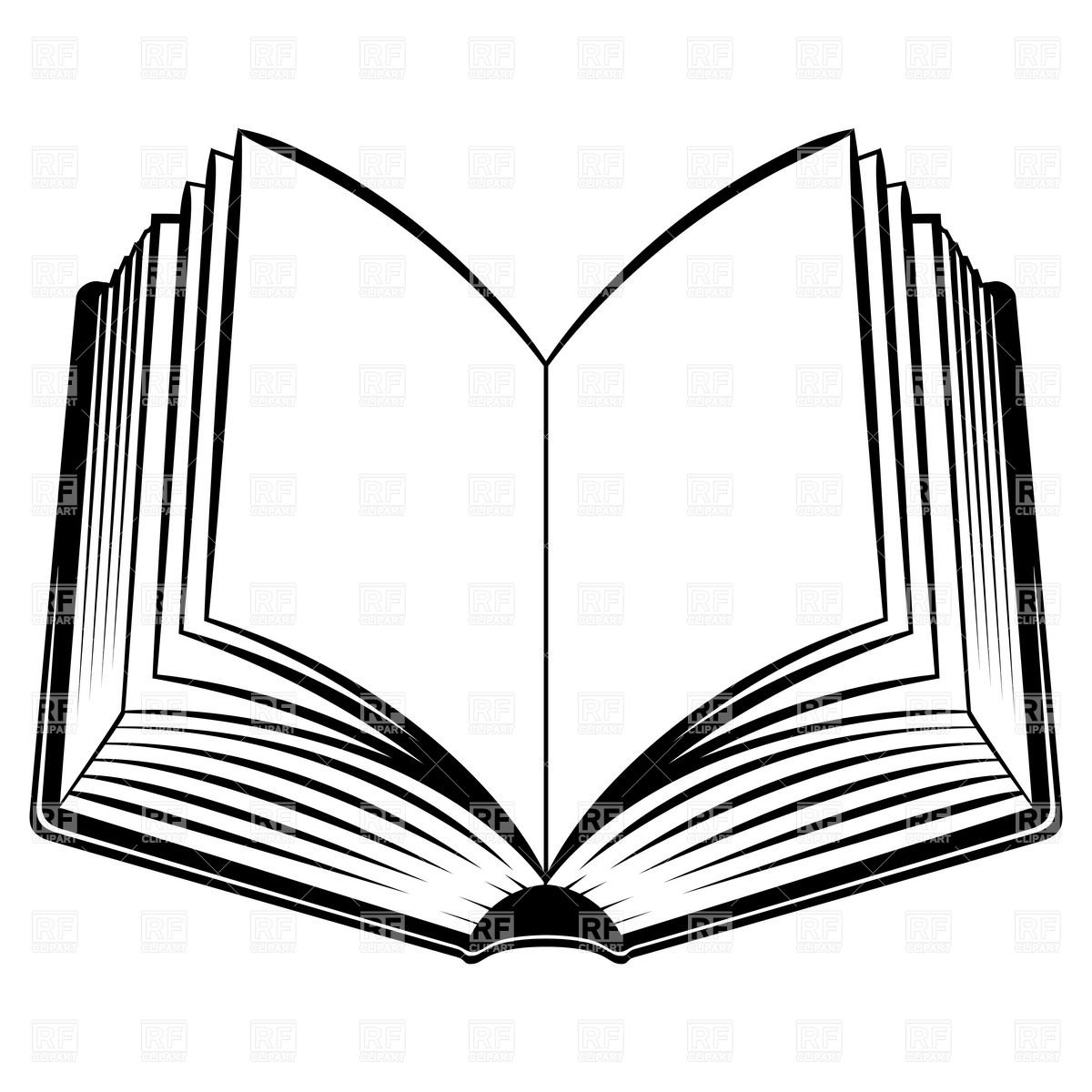 Open Book Colouring Pages Clip Art  HD Free Download