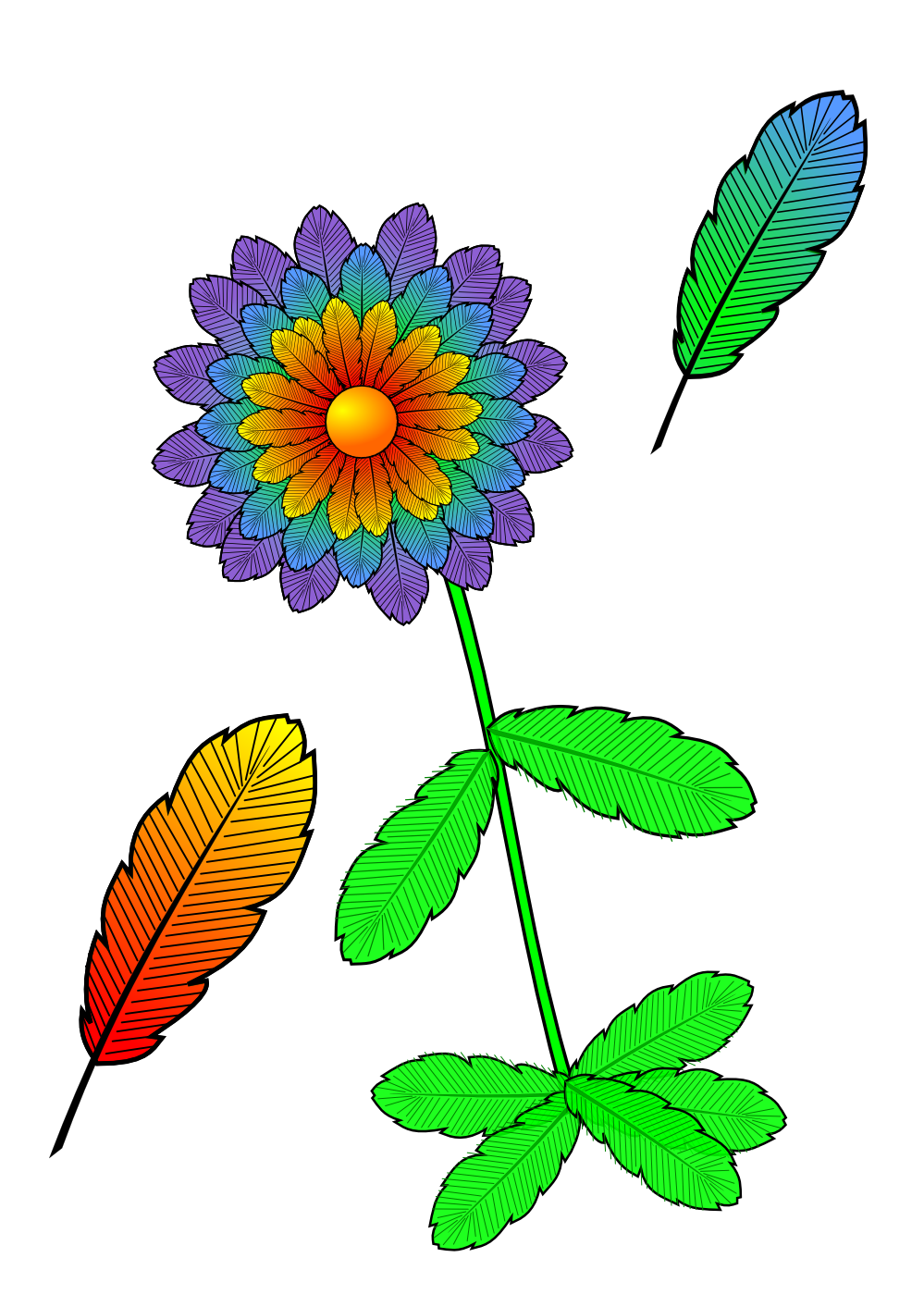 Openclipart Clipartist Clip Art Feather Flower April  HD Free Download