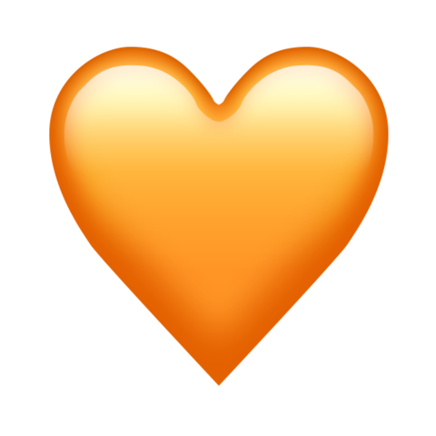 Orange Heart Emoji All The New Emojis Just Added The  HD Free Download