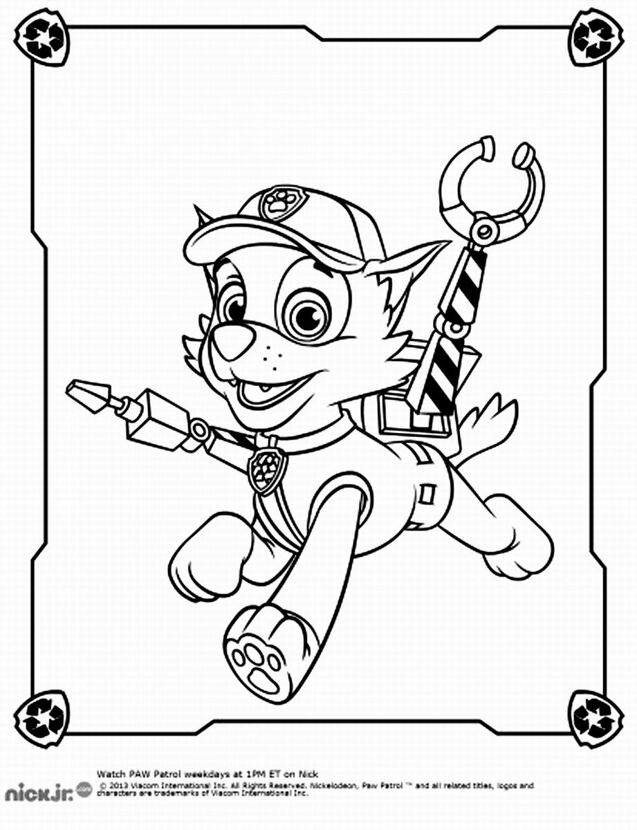 Paw Patrol Rocky Coloring Pages  HD Free Download