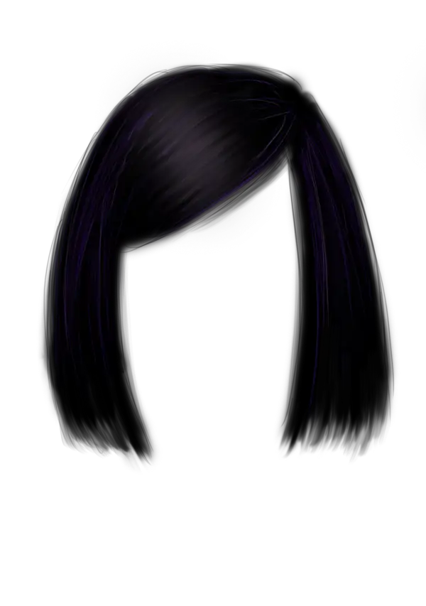 Black Blunt Hair Idea PNG HD Free Download