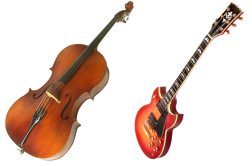 Violin And Acoustic Electric Guitar PNG  HD Free Download
