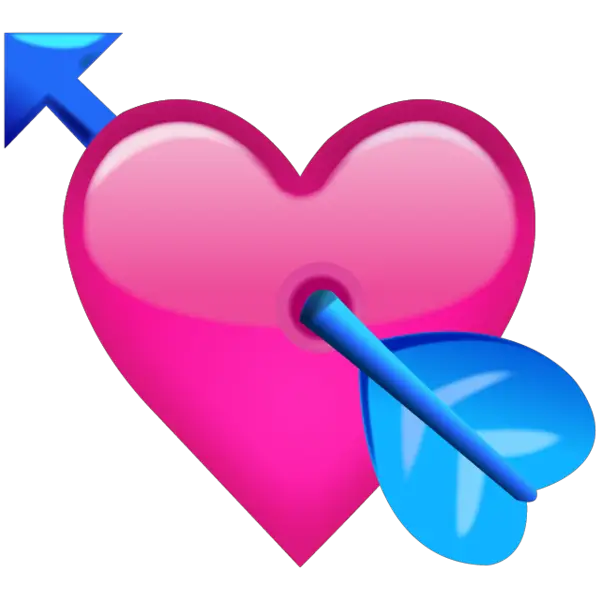 Pink Heart With Arrow Emoji  HD Free Download