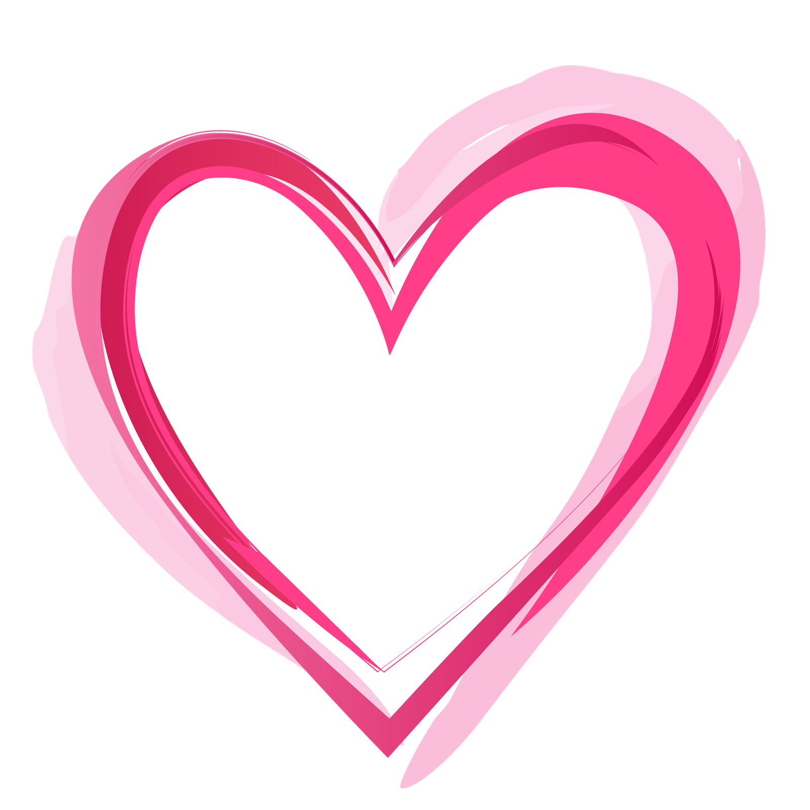 Pink Love Heart Transparent  HD Free Download