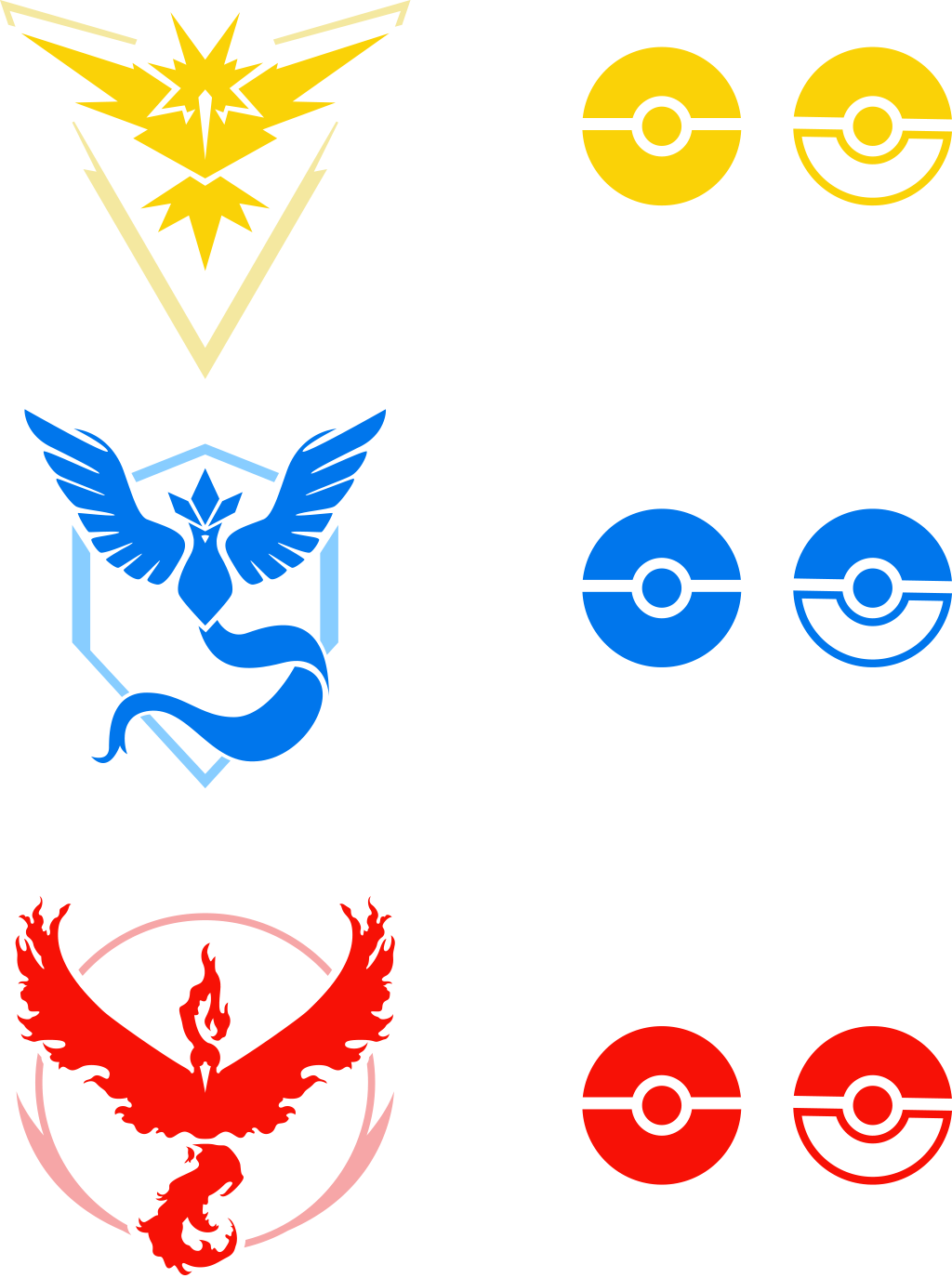 Pokemon Go Team PNG Logos  HD Free Download