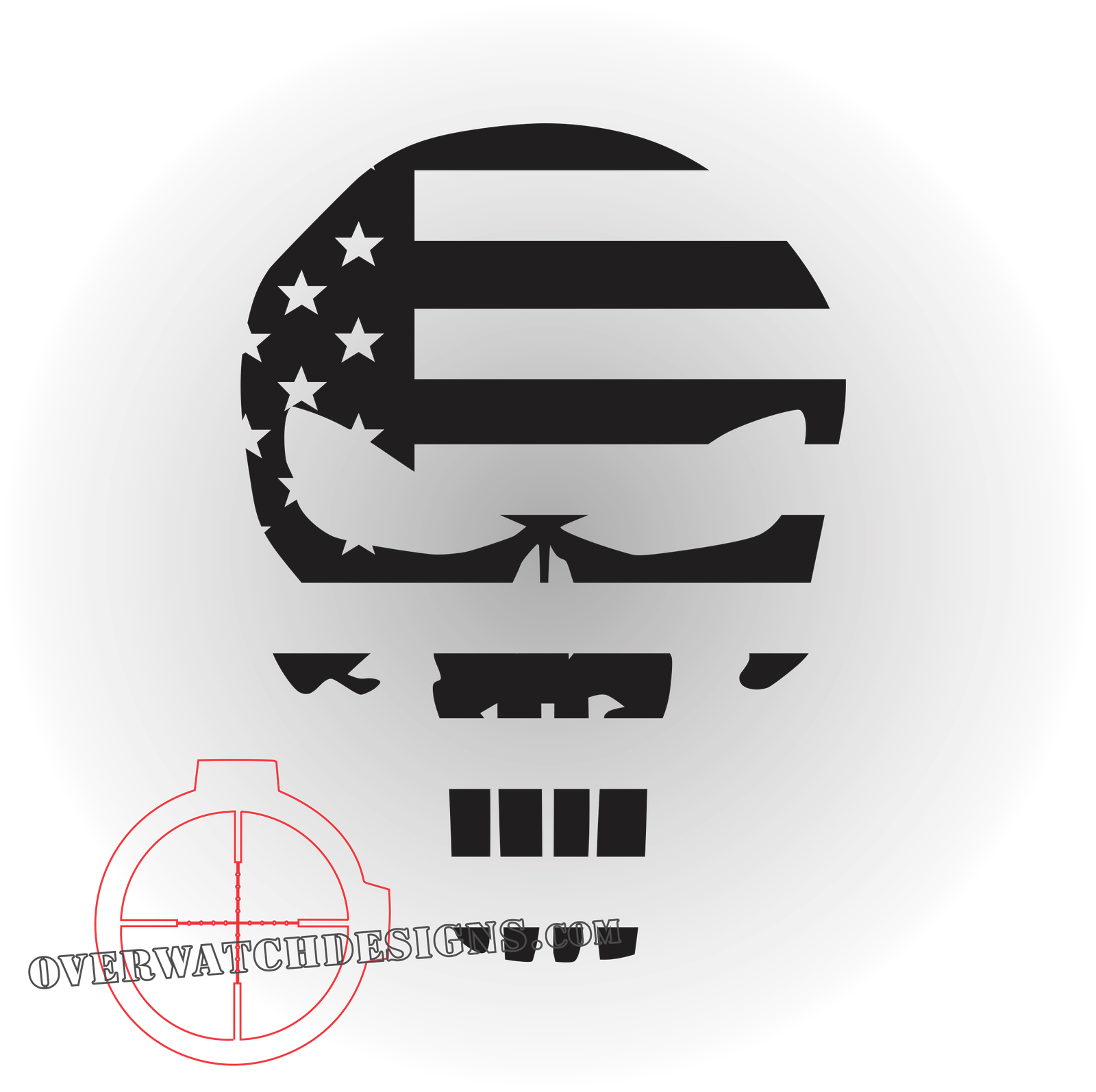 Punisher Skull With American Flag PNG Logo  HD Free Download