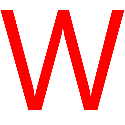 Red W Letter Letter Library Icon Icons And PNG Backgrounds  HD Free Download