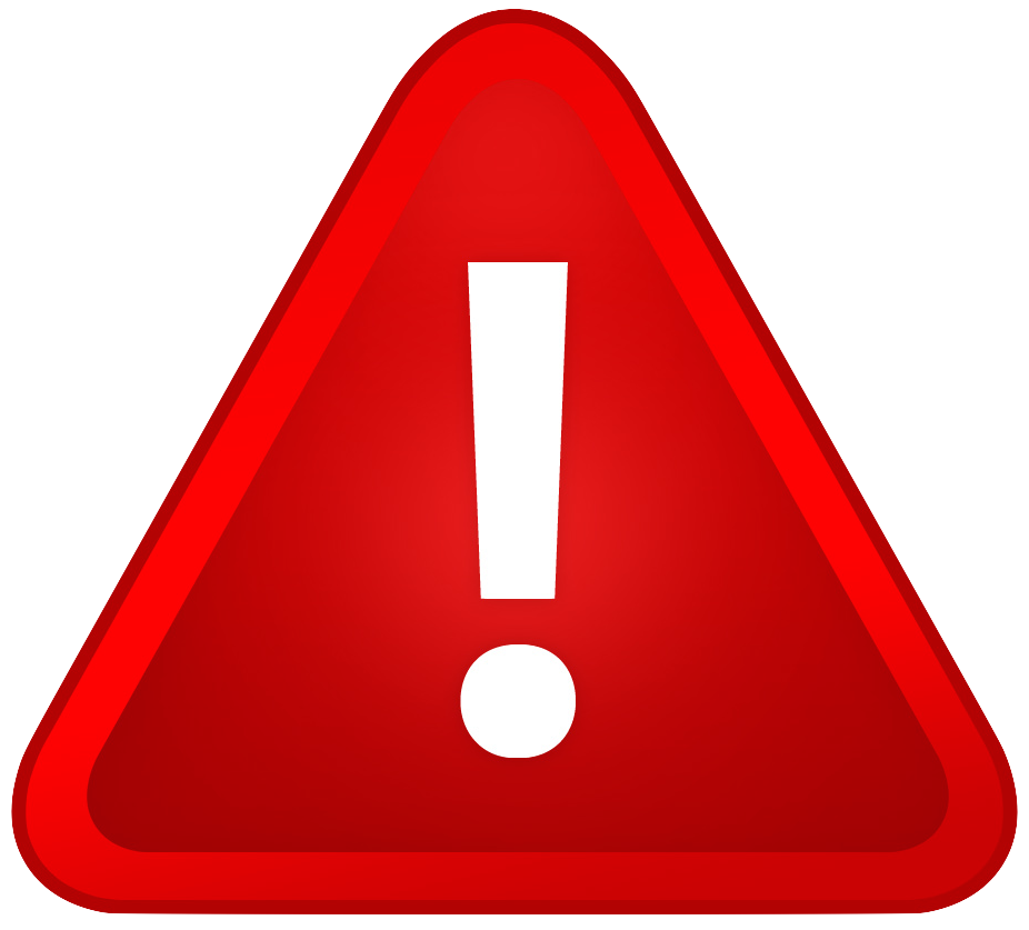 Red Warning Sign Exclamation Mark PNG  HD Free Download