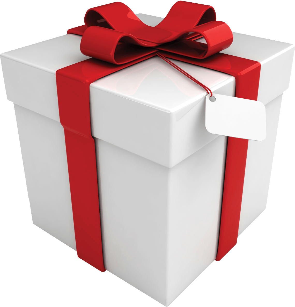 Regalos White Box Tag Red Ribbon Gift PNG  HD Free Download