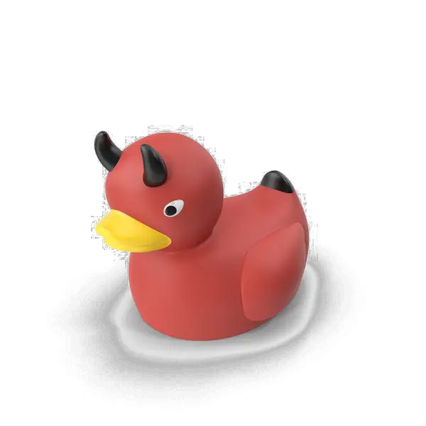 Rubber Duck Red Devil Images Transparent  HD Free Download