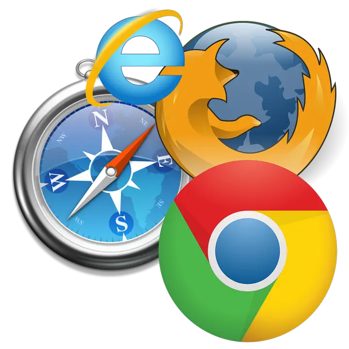 Safari Internet Explorer Chrome Mozilla Firefox Browser Logo  HD Free Download
