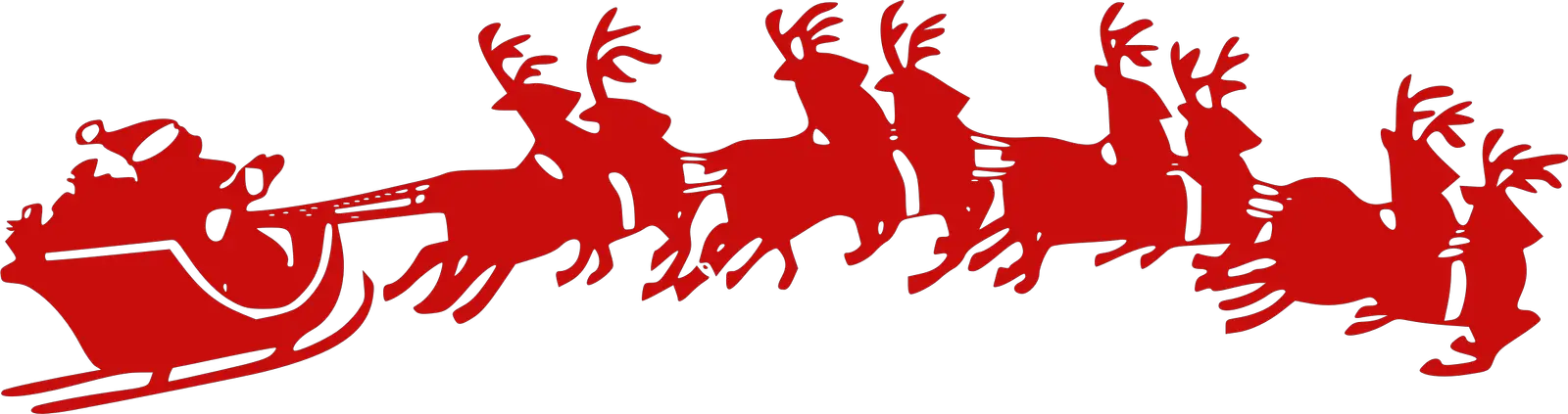 Santa Sleigh Pulled Reindeer Vector Clipart Image Photo Domain Photo HD Free Download