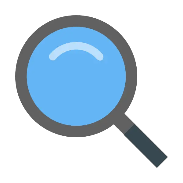 Flat Blue Search Icon  HD Free Download