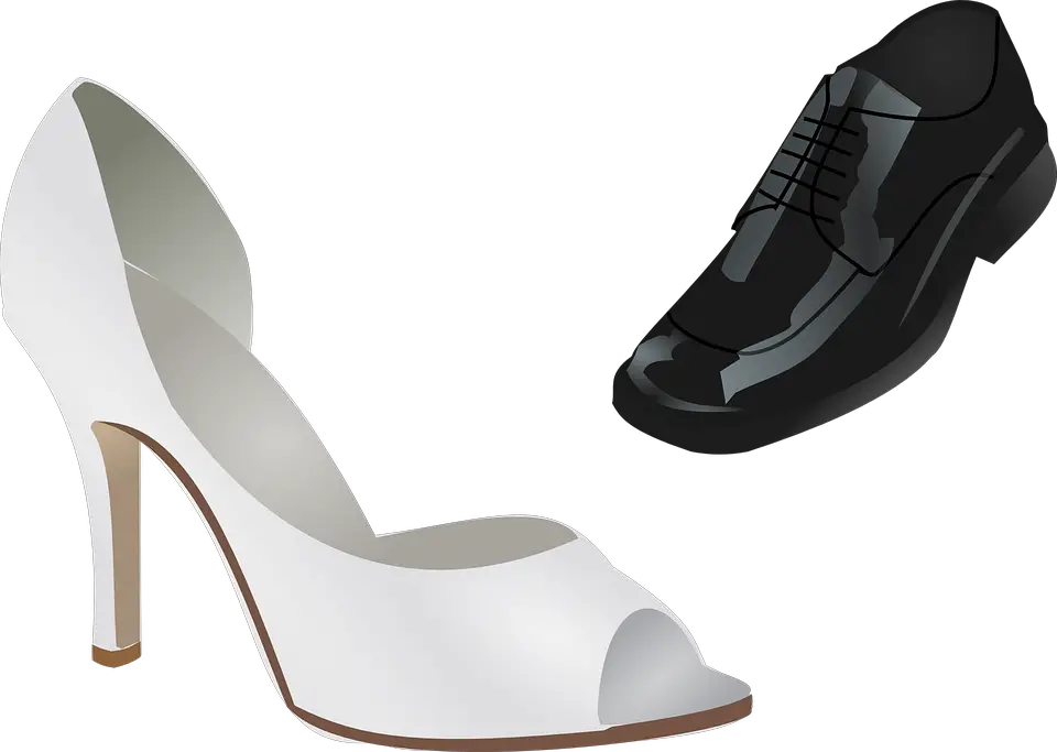 Shoes Wedding Stiletto High Heeled Vector Graphic HD Free Download