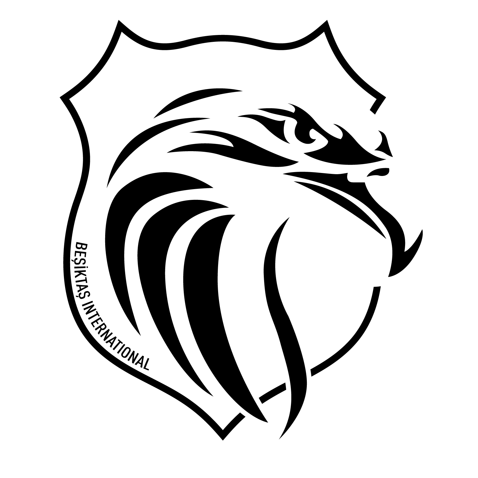 Siyah Kartal çizim Beşiktaş Vektörel  HD Free Download