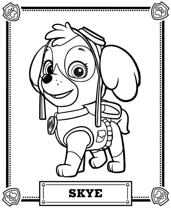 Skye Paw Patrol Images Colouring Pages  HD Free Download