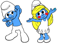 Smurf Image Clumsy And Smurfette Smurfs Fanon Wiki HD Free Download