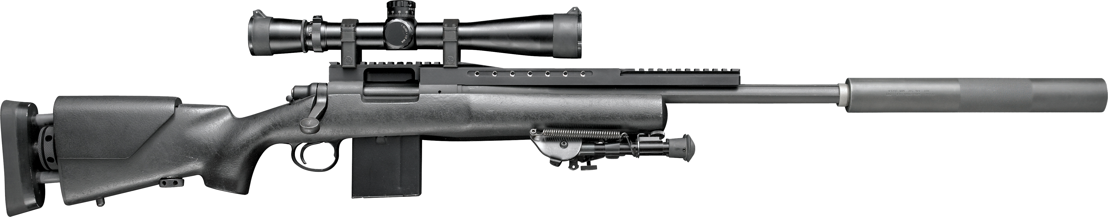 Black Weapons Metal Sniper PNG  HD Free Download