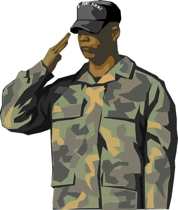 Soldier Saluting Salute Vector Graphic HD Free Download