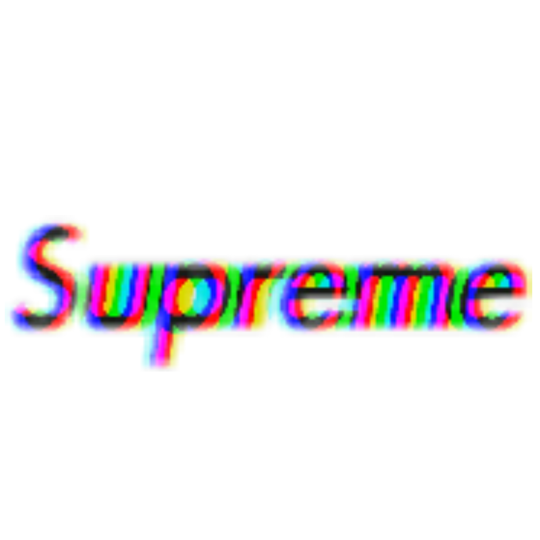 Supreme Glitch Effect Tumblr Aesthetic Sticker PNG Blac  HD Free Download