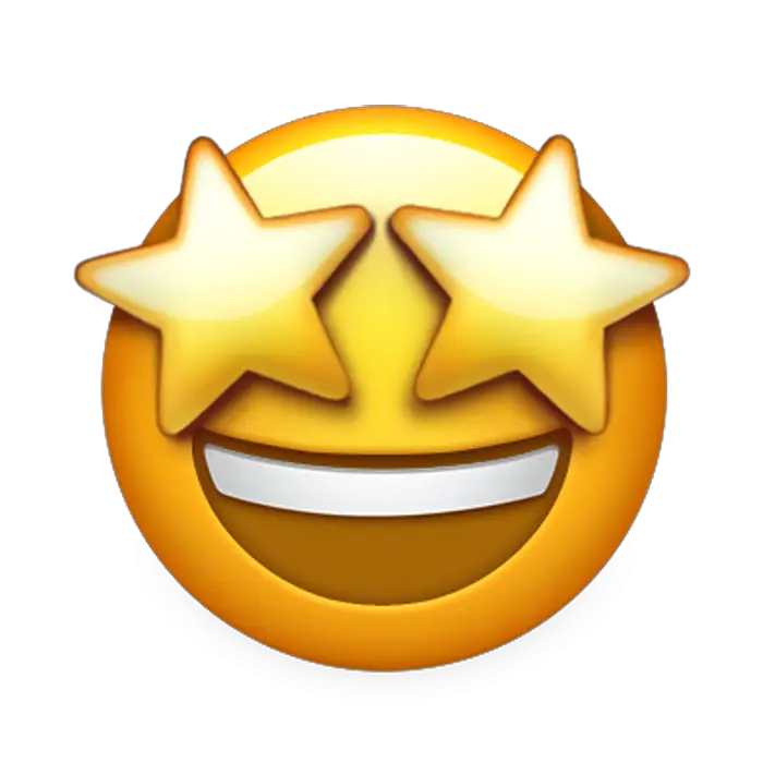 Surprised Emoji Star Eyes  HD Free Download