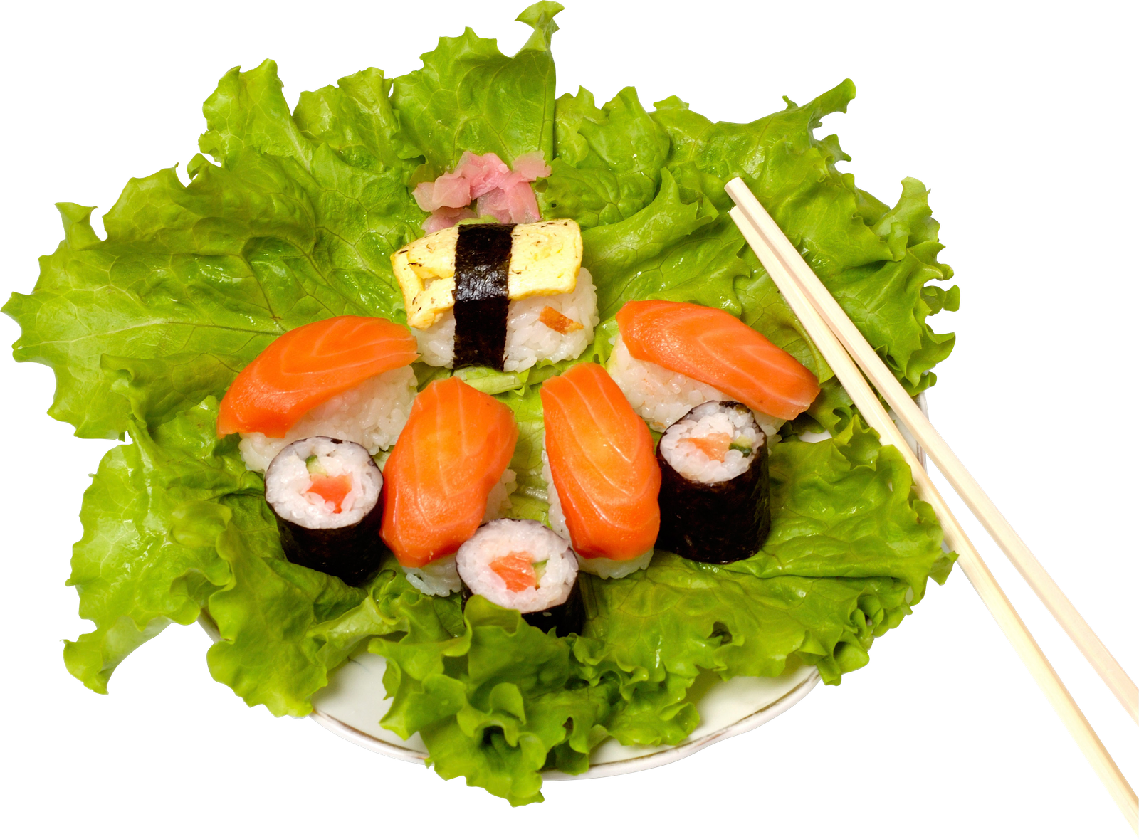 Sushi Rolls Greens Vegetables PNG  HD Free Download