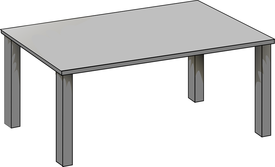 Table Grey Silver Vector Graphic   HD Free Download