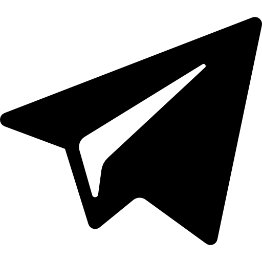 Black Paper Kite Telegram Message Logo  HD Free Download