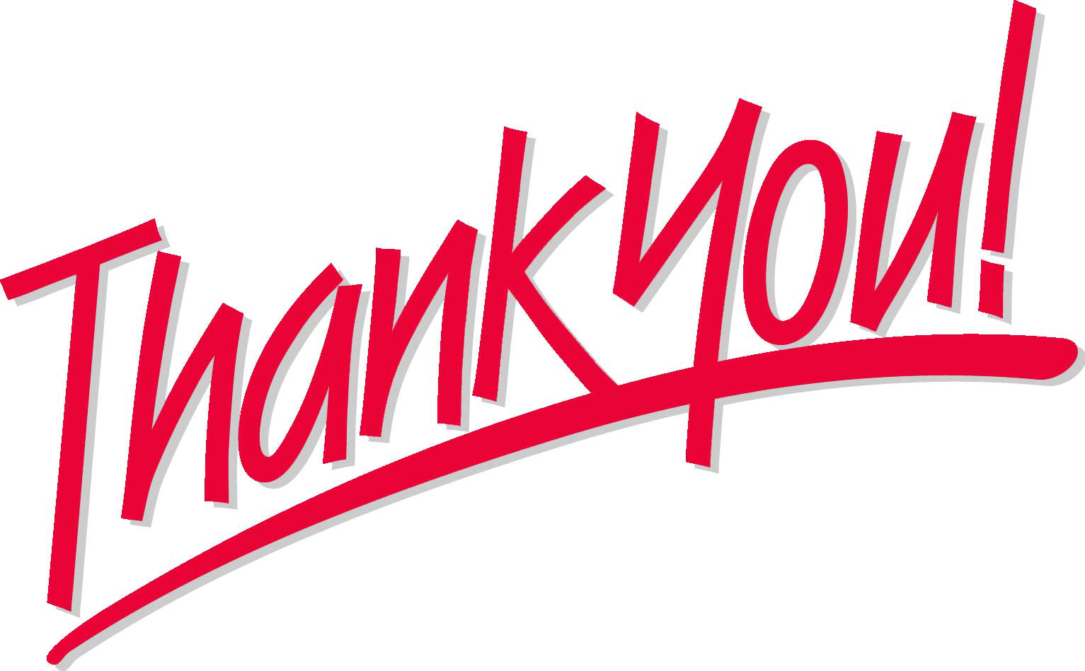 Red Thank You Underline Text Font Style PNG  HD Free Download