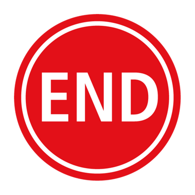 The End Red Circle PNG Images  HD Free Download