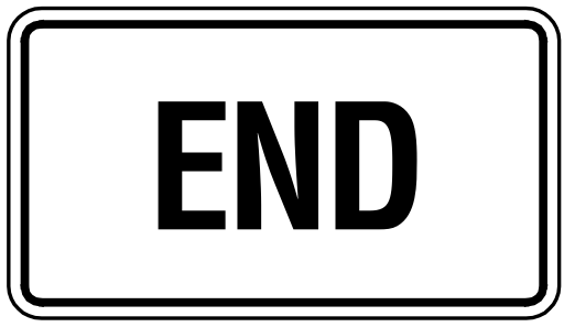 The End Road Signs End Info  HD Free Download