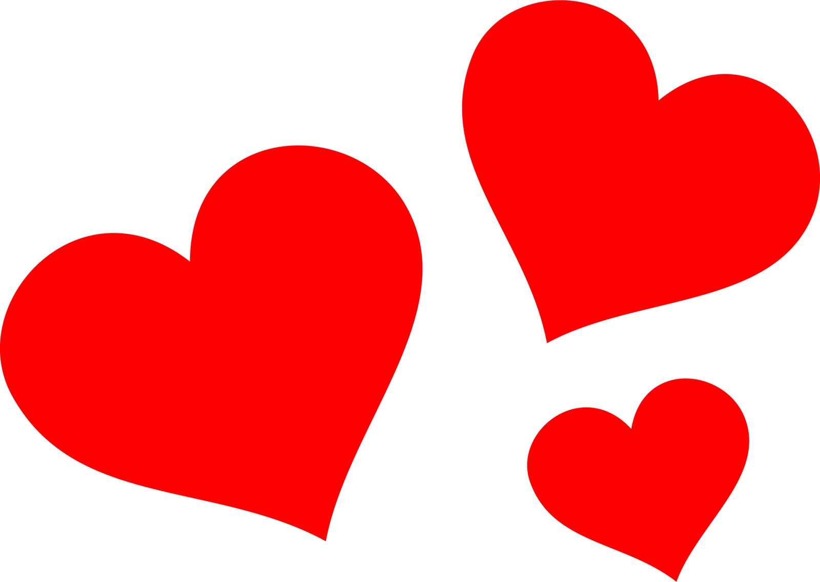 Three Heart Red Picture  HD Free Download