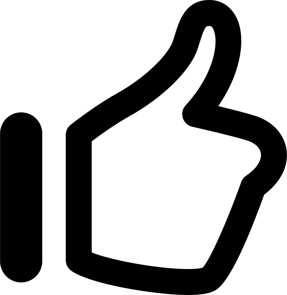 Thumbs Free Black Outline PNG  HD Free Download