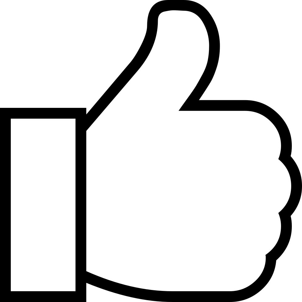 Thumbs Up Outline Drawing PNG  HD Free Download
