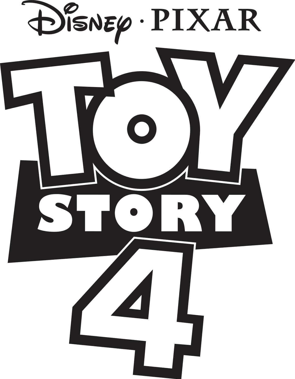 Toy Story 4 Logo Black PNG  HD Free Download