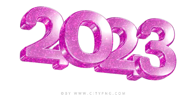 Transparent Pink 2023 Logo New Year PNG  HD Free Download