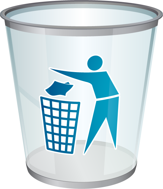 Trash Can With Man Basket Icon PNG  HD Free Download