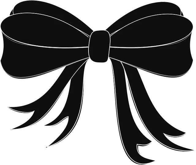 Vector Graphic Bow Tie Black Ribbon Elegant Image   HD Free Download