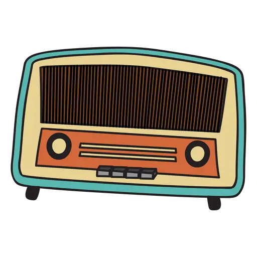 Vintage Radio Doodle Transparent PNG Svg Vector  HD Free Download