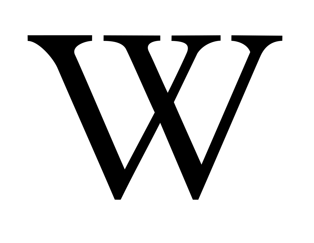 W Letter Black Logo Emblem HD Free Download