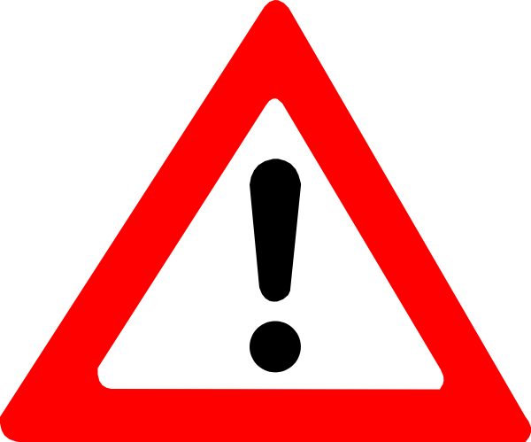 Warning Sign Clip Art Red Border  HD Free Download