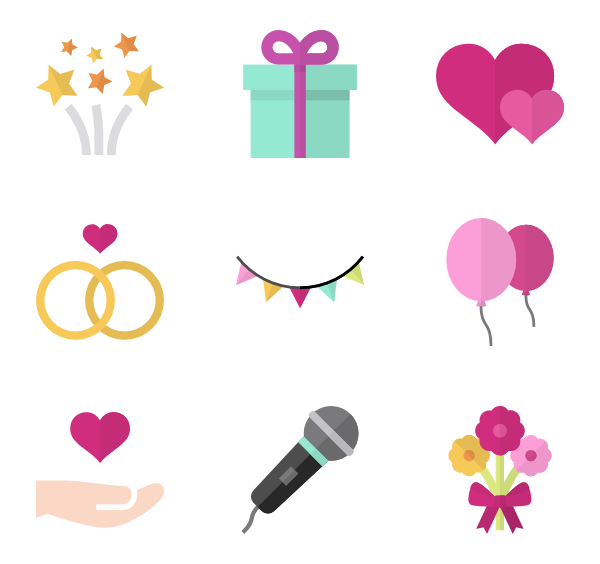 Wedding Heart Icons Vector Icons  HD Free Download