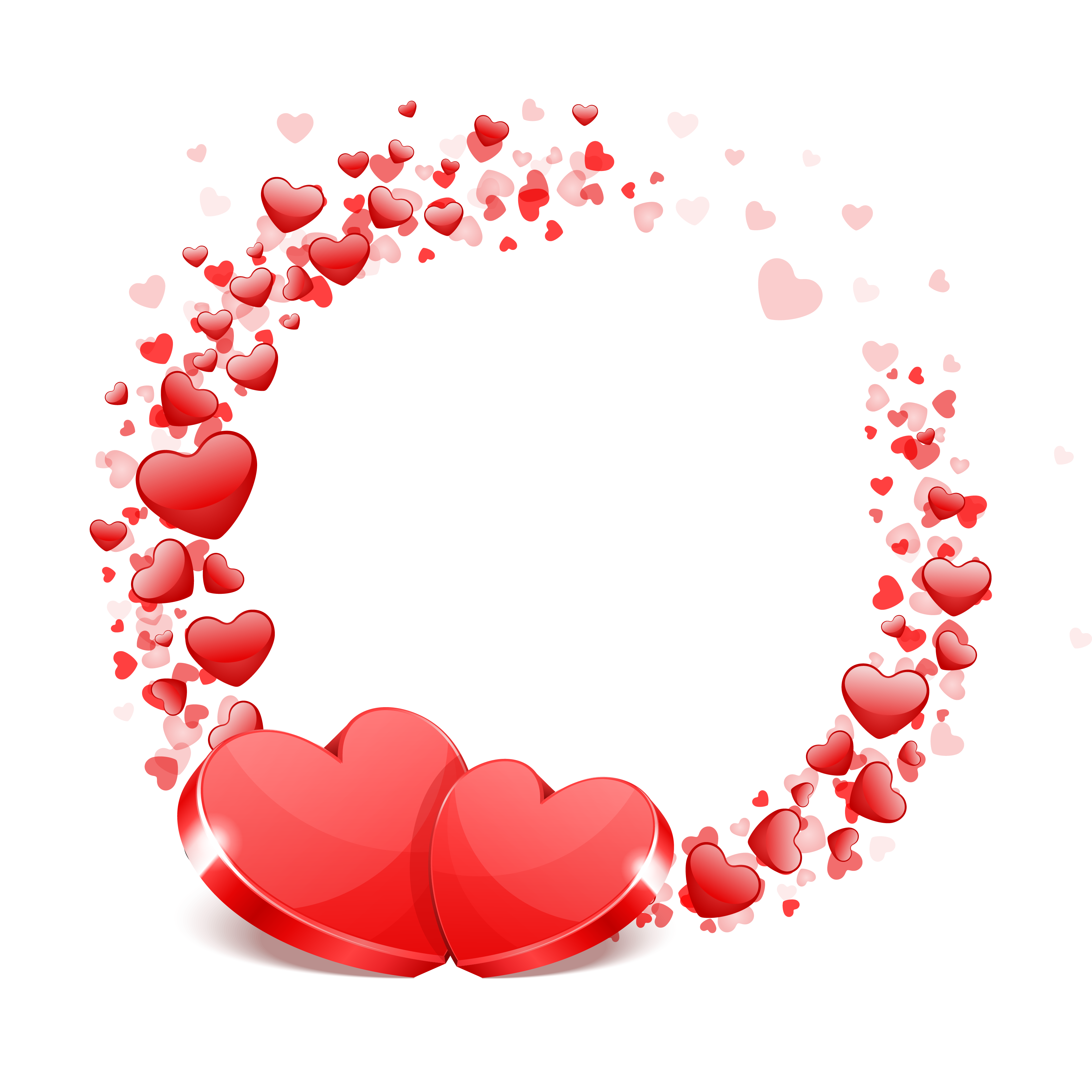 Wedding Red Hearts Festive Love PNG And Vector With Transparent  HD Free Download