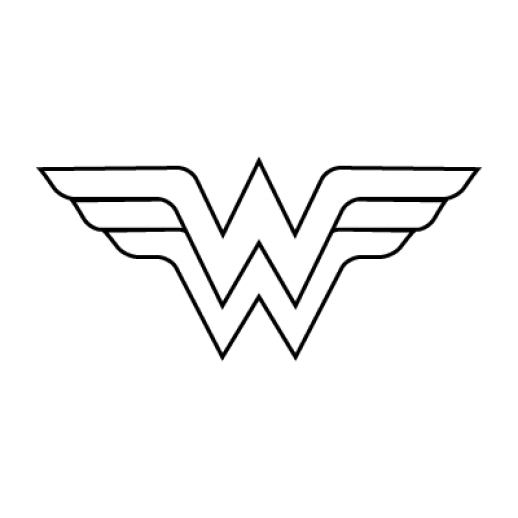 Black Outline Wonder Woman PNG  HD Free Download