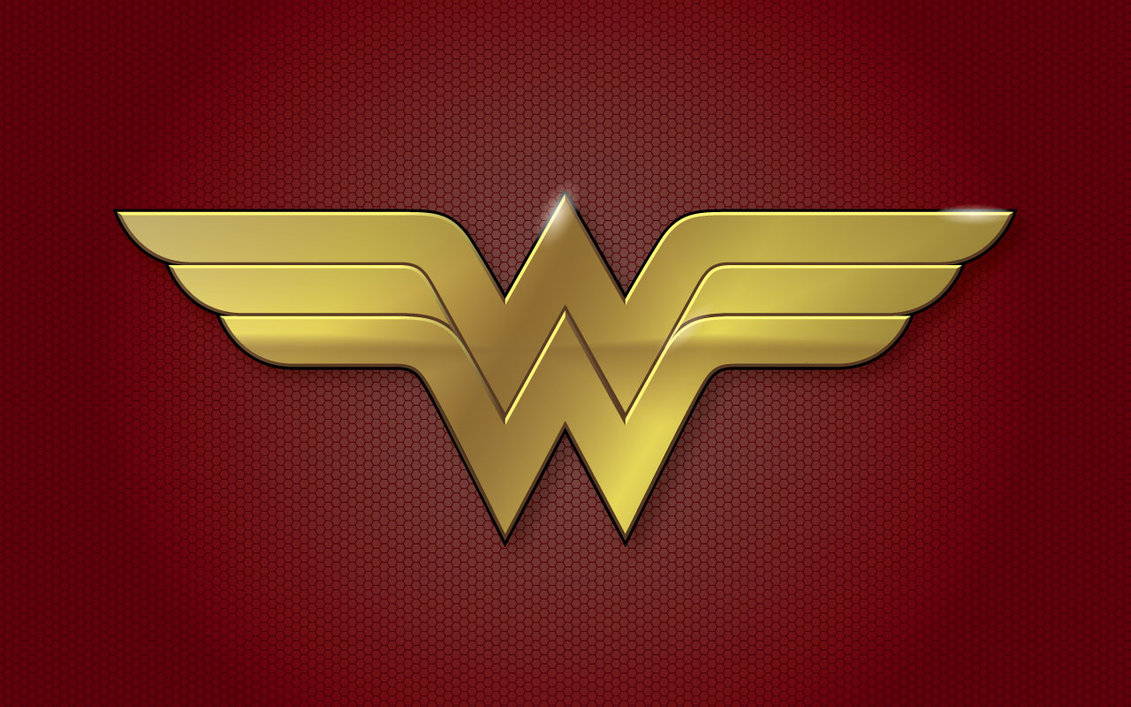 Wonder Woman On Red Background Logo  HD Free Download