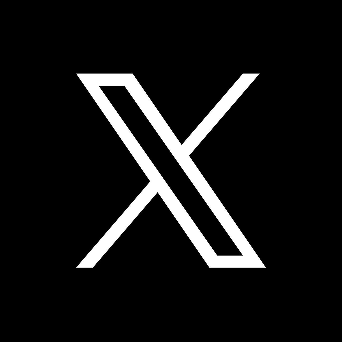 PNG Twitter New X Logo Black Background  HD Free Download