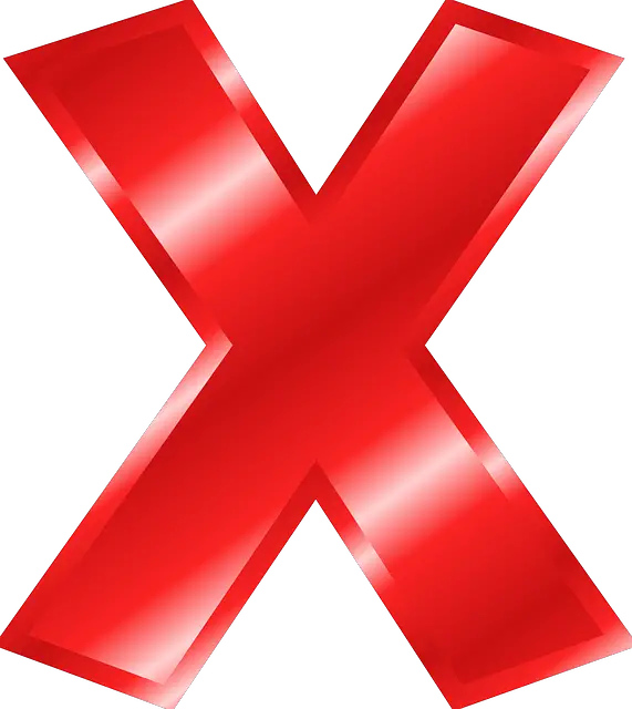 X Red Shiny PNG HD Free Download